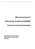 ECS2601-2021 MAY/JUNE SOLUTIONS TO EXAM QUESTIONS     ,,,Microeconomics II  Only Study Guide for ECS2601  First and second semesters