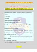 NUR 105 Quiz 1 with 100&percnt; Correct Answers
