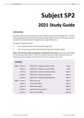 Subject SP2  2021 Study Guide