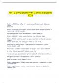  AMT2 SWE Exam With Correct Solutions 2024