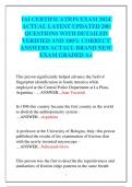 IAI CERTIFICATION EXAM 2024 ACTUAL LATEST UPDATED 200 QUESTIONS WITH DETAILED VERIFIED AND 100&percnt; CORRECT  ANSWERS ACTAUL BRAND NEW  EXAM GRADED A&plus;