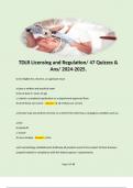 TDLR Licensing and Regulation&sol; 47 Quizzes & Ans&sol; 2024-2025&period;