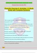 PhysioEx Exercise 9&comma; Activities 1-3 Study Guide with Complete Solutions