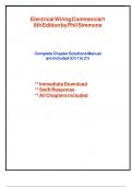 Solution and Answer Guide Electrical Wiring Commercial 18th Edition by Phil Simmons&comma; Ray C&period; Mullin&comma; Mark Ode
