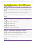 Conflict Resolution Unit 1 Milestone Sophia&comma; Complete solution&period;