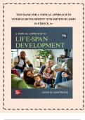 TEST BANK FOR A TOPICAL APPROACH TO  LIFESPAN DEVELOPMENT 11TH EDITION BY JOHN  SANTROCK A&plus; 