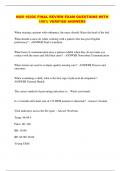 NUR 1020C FINAL REVIEW EXAM QUESTIONS WITH 100&percnt; VERIFIED ANSWERS