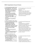 Exam &lpar;elaborations&rpar; HESI Comprehensive Exam A Practice 