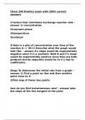 Chem 104 Kinetics exam with 100- correct answers
