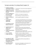Exam &lpar;elaborations&rpar; Nursing Leadership Finals 