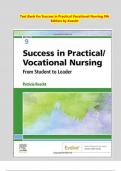 Test Bank for Success in Practical Vocational Nursing 9th Edition by Knecht