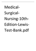 (Lewiss Medical Sugrical Nursing 11th Edition Testbank) AND(pediatric Nursing The Critical Components of Nursing Care 2nd Edition Rudd Test Bank )QUESTIONS WITH FULL PACK SOLUTIONS
