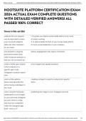 HOOTSUITE PLATFORM CERTIFICATION EXAM 2024 ACTUAL EXAM COMPLETE QUESTIONS WITH DETAILED VERIFIED ANSWERS&vert; ALL PASSED 100&percnt; CORRECT