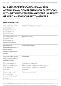 IAI LATENT CERTIFICATION EXAM 2024 ACTUAL EXAM COMPREHENSION QUESTIONS WITH DETAILED VERIFIED ANSWERS  &vert;ALREADY GRADED A&plus;&vert; 100&percnt; CORRECT ANSWERS