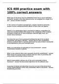 ICS 400 practice exam with 100&percnt; correct answers