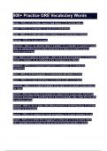 500&plus; Practice GRE Vocabulary Words