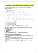 KSHSAA 2024 Volleyball Exam&colon; Questions And Answers 