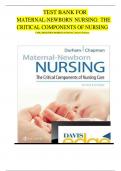 Test bank maternal newborn nursing the critical components of nursing care 3rd edition roberta durham linda chapman complete solution&period;