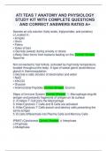 ATI TEAS 7 ANATOMY AND PHYSIOLOGY STUDY KIT WITH COMPLETE QUESTIONS AND CORRECT ANSWERS RATED A&plus;