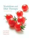Nutrition and Diet Therapy SIXTH EDITION