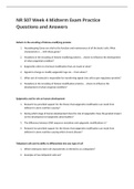 NR 507 Week 4 Midterm Exam Practice Questions and Answers