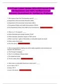 C-14 Exam Latest Update 2024-2025 Actual Exam 150 Questions and 100&percnt; Verified Correct Answers Guaranteed A&plus; Verified by Professor