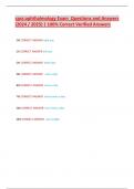 cpss ophthalmology Exam  Questions and Answers &lpar;2024 &sol; 2025&rpar; &vert; 100&percnt; Correct Verified Answers