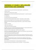 Nursing 317 Exam 3