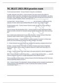 NC BLET 2023-2024 practice exam