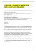 Nursing 317 Exam III