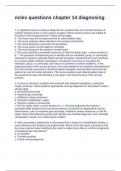 nclex questions chapter 14 diagnosing exam with correct answers 2024