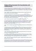 Walmart Hiring Assessment Test Exam Questions with Verified Answers&period;