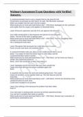 Walmart Assessment Exam Questions with Verified Answers&period;