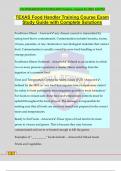 TEXAS Food Handler Training Course Exam Study Guide with Complete Solutions