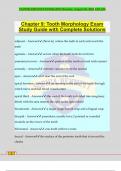 Chapter 9&colon; Tooth Morphology Exam Study Guide with Complete Solutions