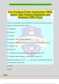 Tooth Morphology Exam Bundle Pack&colon;&colon;&colon;Questions and Answers &vert; 100&percnt; Correct
