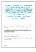 HESI RN FUNDAMENTAL VERSION 4  EXAM 2024-2025 WITH ACTUAL  CORRECT QUESTIONS AND VERIFIED  DETAILED ANSWERS &vert;FREQUENTLY  TESTED QUESTIONS AND SOLUTIONS  &vert;ALREADY GRADED  A&plus;&vert;NEWEST&vert;GUARANTEED PASS  &vert;LATEST UPDATE