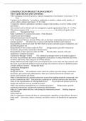 CONSTRUCTION PROJECT MANAGEMENT  TEST QUESTIONS AND ANSWERS