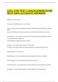  LEGL 2700 TEST 1 &lpar;HACKLEMAN&rpar; EXAM WITH 100&percnt; ACCURATE ANSWERS