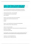 LEGL 2700 FINAL EXAM 2024 WITH WITH 100&percnt; ACCURATE ANSWERS