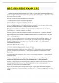 NSG3600- Peds &lpar;Exam 3&rpar; PQ