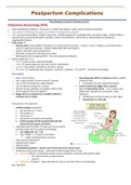 Postpartum Complications,  NUR 4545- Resurrection University, Best document for preparation, Verified And Correct Answers