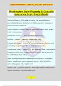 Washington State Property & Casualty Insurance Exam Study Guide