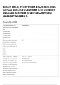 EXAM 1 BRAIN STORY MODS EXAM 2024-2025 ACTUAL EXAM 55 QUESTIONS AND CORRECT DETAILED ANSWERS &lpar;VERIFIED ANSWERS&rpar; &vert;ALREADY GRADED A