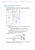 Overview of pharmacology of autonomic nervous system