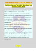 WellCare Mastery Test 2024 Questions and Answers &lpar;100&percnt; Pass&rpar;