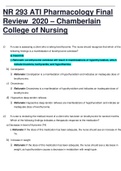 NR 293 &sol; NR293 ATI PHARMACOLOGY FINAL EXAM REVIEW&period; QUESTIONS AND ANSWERS WITH RATIONALES&period;