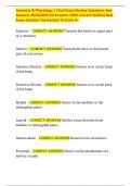 Anatomy & Physiology 1 Final Exam Review Questions And Answers 2024&sol;2025 All Answers 100&percnt; Correct Veried Best Exam Solution Top Ranked To Score A&plus; 