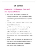 A-level Edexcel Politics, Unit 3, Chapter 20 - US Supreme Court & Civil rights (5,000 words)