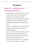 A-level Edexcel Politics, Unit 3, Chapter 21 - US Democracy & participation (11,000 words)